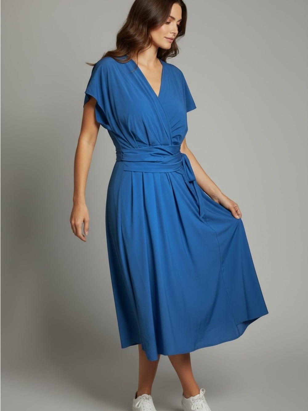 HALARA Blue Wrap Maxi Dress - Picture 2 of 7